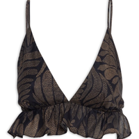Top Algodão Estampa Bossa - Preto