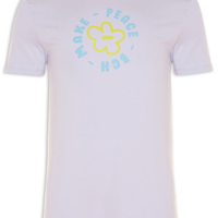 Camiseta Masculina Estampado - Lilás