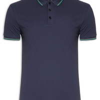 Polo Masculina Piquet Easa Frisos Classic Manga Curta - Roxo