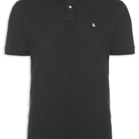 Polo Masculina Piquet Friso New - Preto