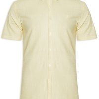 Camisa Masculina Manga Curta Búzios New - Amarelo