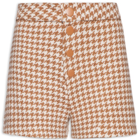 Short Feminino Alfaiataria Com Botões - Bege