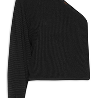 Blusa Feminina Tricot Assimétrico - Preto