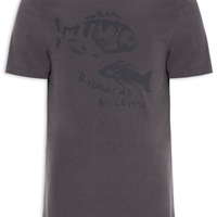 Camiseta Masculina Mescla Brush Fish - Cinza
