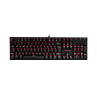Teclado Mecânico Gamer Redragon Mitra Single Color K551-1 Switch Azul LED Vermelho USB ABNT2 - Preto