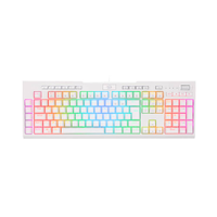 Teclado Mecânico Gamer Redragon Brahma Pro Switch Azul RGB USB Branco