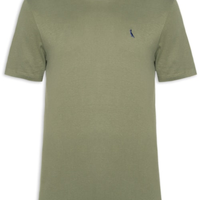 Camiseta Masculina Manga Curta Gola Careca - Verde