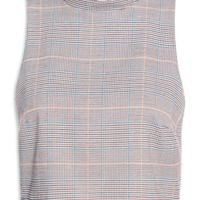 Blusa Feminina Gola Alta Sem Manga - Marrom