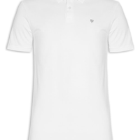 Polo Masculina Manga Curta Omega - Branco