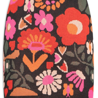 Saia Tricot Jacquard Alice - Preto