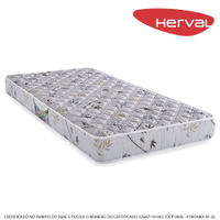 Colchão Solteiro Herval Espuma D28 St. Louis Bordado, 17x88x188 cm