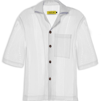 Camisa Feminina Manga Curta Ajour - Branco