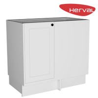 Balcão de Canto 1 Porta Herval Liz, Branco 92,5 cm