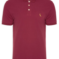 Polo Masculina Piquet Básica - Vinho