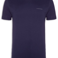 Camiseta Masculina Algodão Básica Logo - Azul
