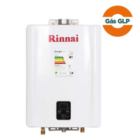 Aquecedor de Água Gás GLP Rinnai REUE211FEHBL3, 21 Litros, Exaustão Forçada