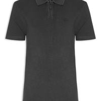 Polo Masculina Rugby Flamê Classic Manga Curta - Preto