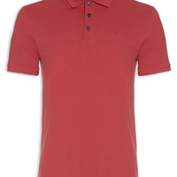 Polo Masculina Piquet Easa Classic Manga Curta - Vermelho