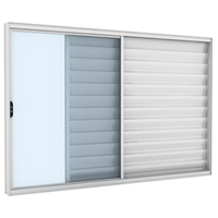 Janela de Alumínio Ramassol Slim Modular Veneziana 31130, Branco, 120 x 100 cm