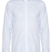 Camisa Masculina Slim Fit Algodão Pima - Azul