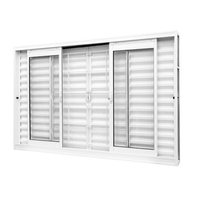 Janela de Aço Ramassol Qualitysol Veneziana com Grade 437912, Branco, 200 x 100 cm