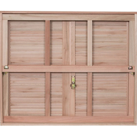 Janela de Madeira Eucalipto Rondosul Veneziana Guilhotina G990, 100 x 100 cm