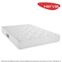 Colchão Casal Herval Espuma D45, Top D45 Bordado New, 21x138x188 cm