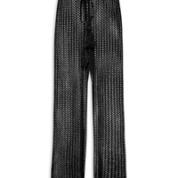 Calça Feminina Reta Tricot - Preto