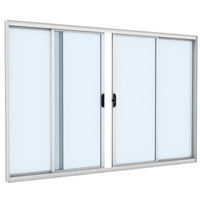 Janela de Correr Vitrô de Alumínio Ramassol Slim Modular 41136, Branco, 150 x 100 cm