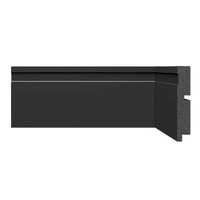 Rodapé de Poliestireno Santa Luzia 3457 Preto, 10 x 240 x 1,60 cm