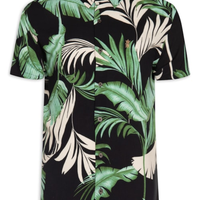 Camisa Masculina Manga Curta Garden Green - Preto