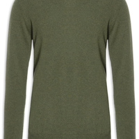 Suéter Masculino Puro Cashmere Gola Redonda - Verde