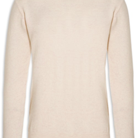 Suéter Masculino Puro Cashmere Gola Redonda - Bege