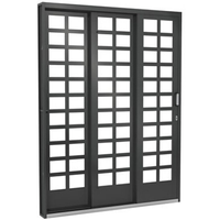 Kit Porta de Correr Ramassol Fortsol Aço, Abertura à Direita, Cinza, 215 x 152 cm