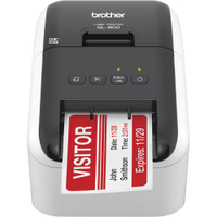 Impressora de Etiquetas Brother QL-800 USB Térmica Preto/Vermelho