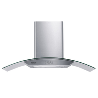 Coifa De Parede Consul 90cm Inox 5 E 6 Bocas Com Design Em Vidro E Aviso Lavar Filtro - Cap90ar 110V