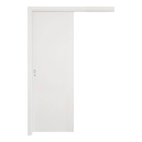 Kit Porta de Correr Interna Pinhal 10 a 15 cm, Branco Acabado, 213 x 80 cm