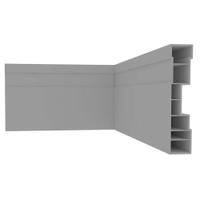 Rodapé de PVC Plasbil Nobre Cinza, 7x 240 x 1,5 cm