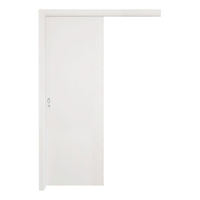 Kit Porta de Correr Interna Pinhal 10 a 15 cm, Branco Acabado, 213 x 60 cm