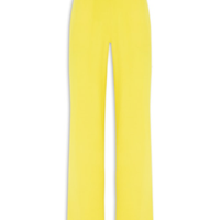 Calça Feminina Pantalona Em Crepe Com Cinto - Amarelo