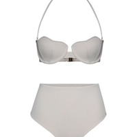 Calcinha biquíni Hot Pant Conchas - Off White