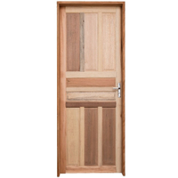 Kit Porta de Madeira Mista Grantok M09 Externa, Abertura à Esquerda 213x96 cm