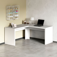 Escrivaninha de Canto Tecno Mobili, Branco, 157,3 cm