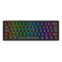 Teclado Mecânico Redragon Akali Switch Brown RGB C/Fio Preto