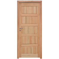 Kit Porta de Madeira Eucalipto Rondosul P06 Externa, Abertura à Direita 213x85 cm
