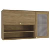 Armário Aéreo de Cozinha Kappesberg 1 Porta M635 Botanic, Nogueira 120 cm