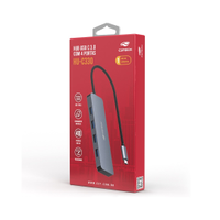 Hub C3Tech USB 4 Portas Tipo C Preto