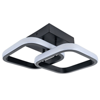 Lustre Plafon Quadrado 30 cm Modaza Piazze Preto, Autovolt