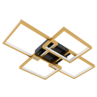 Lustre Plafon Quadrado 60 cm Modaza Soffitto 60cm, Dourado