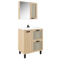 Conjunto de Banheiro São João Adore Branco e Japandi 60 cm